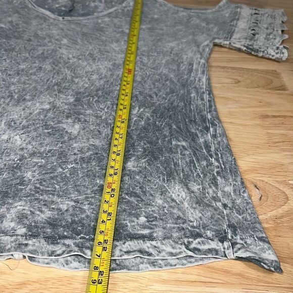 American Age, Bohemian Cold Shoulder Short Sleeve Top, Oversized Fit, Women’s XS - Picture 5 of 9